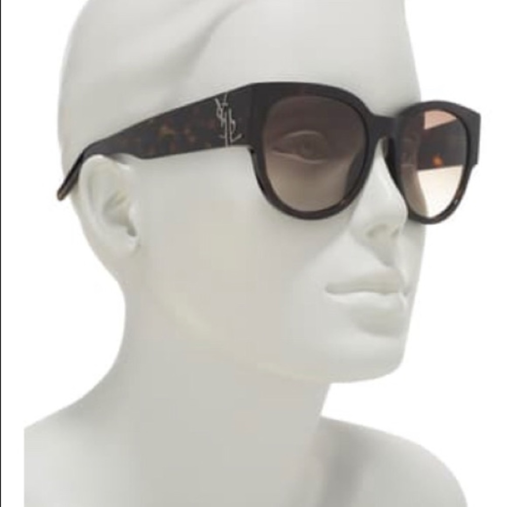 Saint Laurent YSL 54mm Logo Cat Eye (Tortoise)